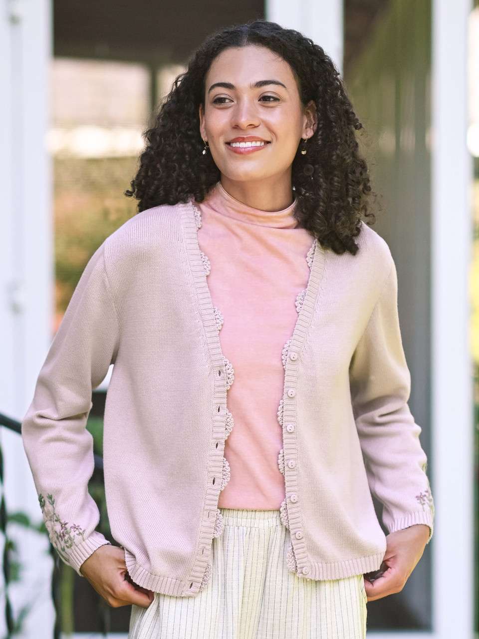 Cozy Garden Cardigan - Amethyst | Shop Beautiful Designs by April