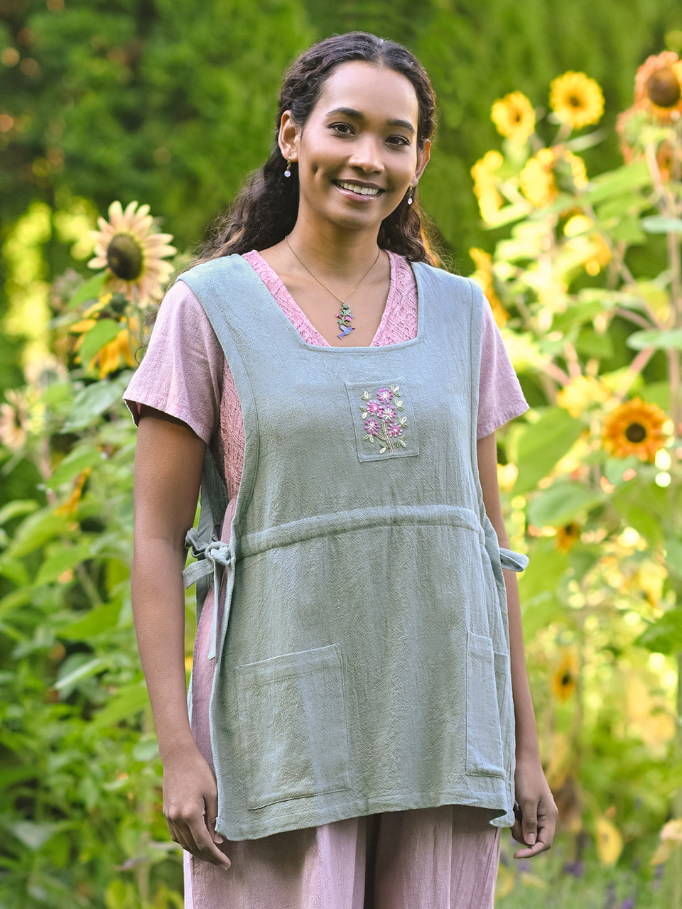 Homesteading Smock - Sage | Shop Beautiful Designs by April Cornell