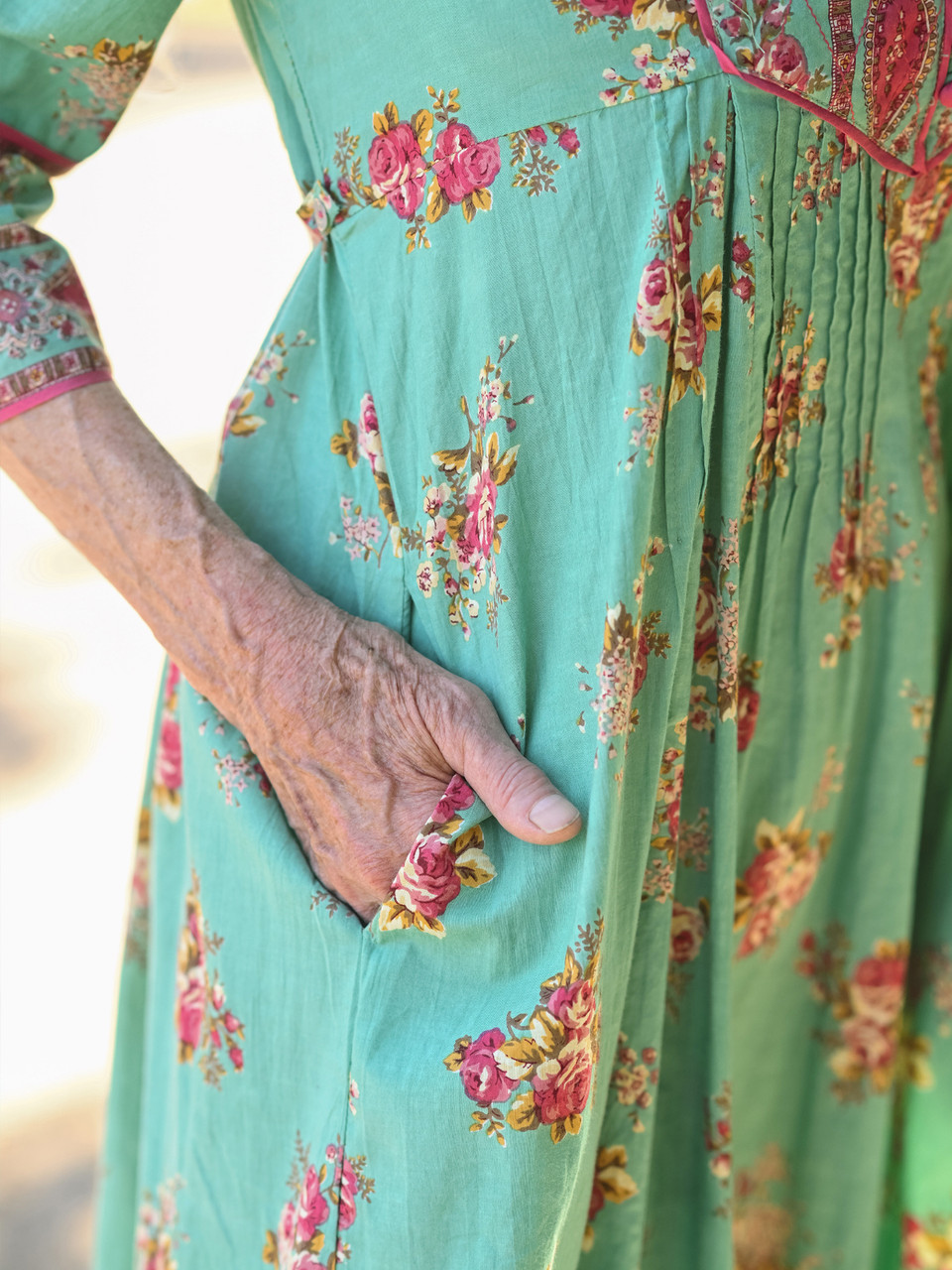 Tallulah Peasant Dress - Aqua | Shop Beautiful Designs by April
