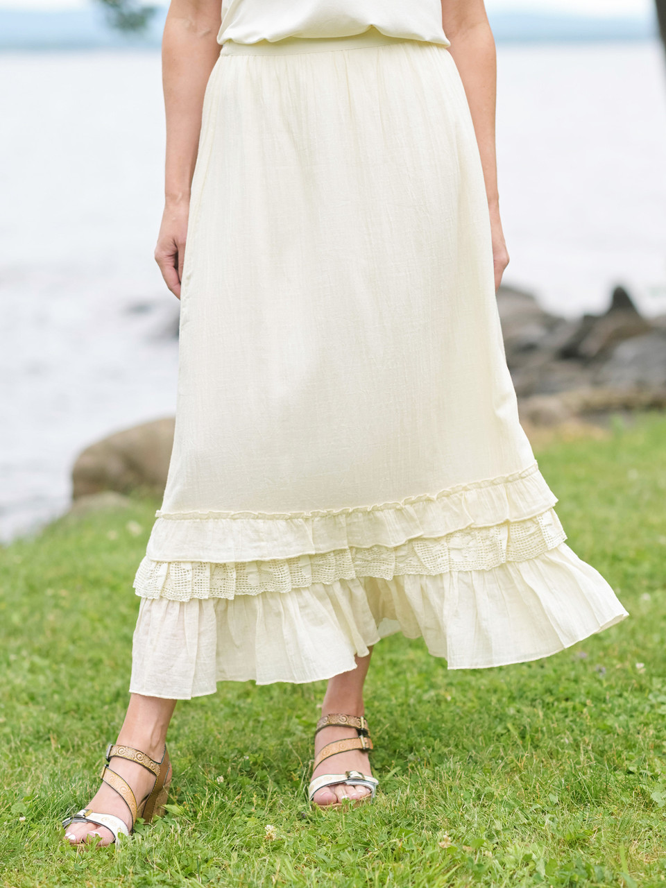 Romance Skirt - Ecru | Shop Beautiful Designs by April Cornell