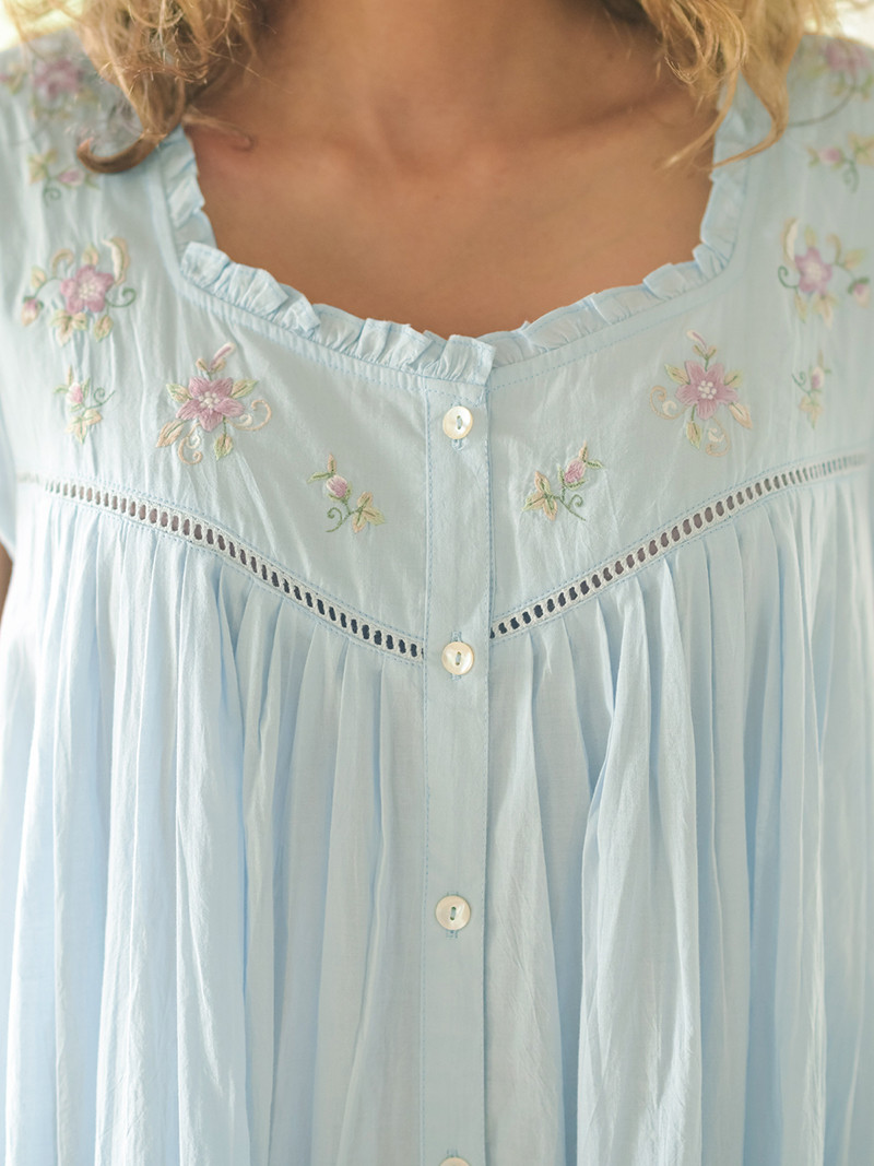 Jardin Nighty - Sky Blue | Shop Beautiful Designs by April Cornell