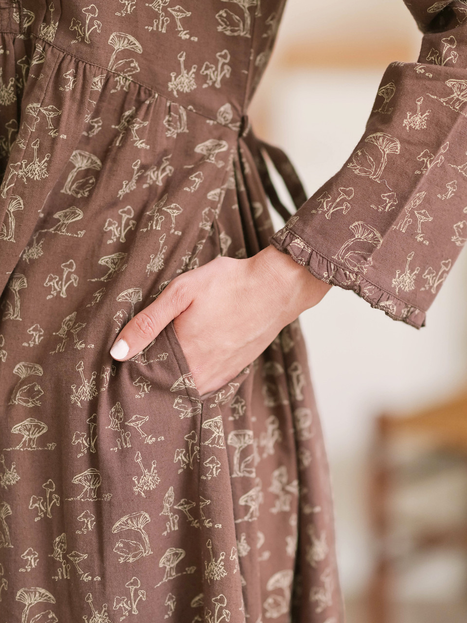 mushroom brown dress Magical - Maxi dress