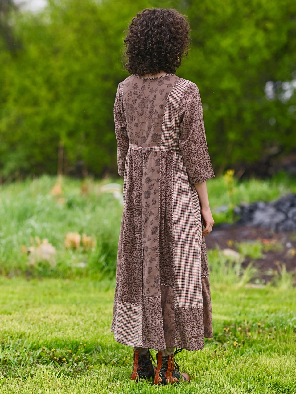 coffee brown dress for women House - Multi this midi dress adds
