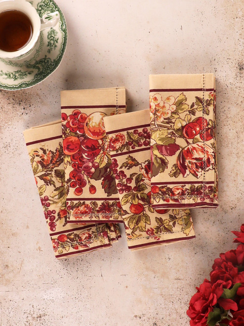 Bountiful Harvest Luncheon Napkin Set of 4 - Antique