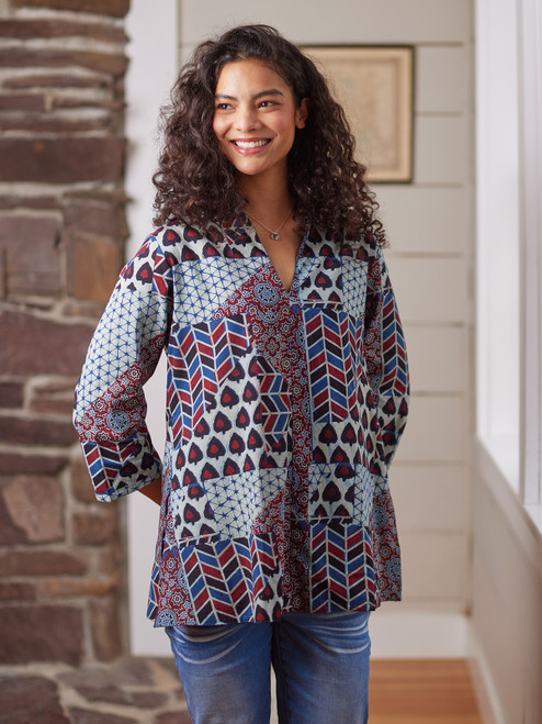 Artisan Indigo Tunic | Shop Beautiful Designs by April Cornell