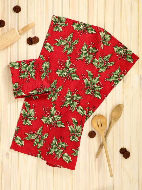 Holly Tea Towel Set of 2