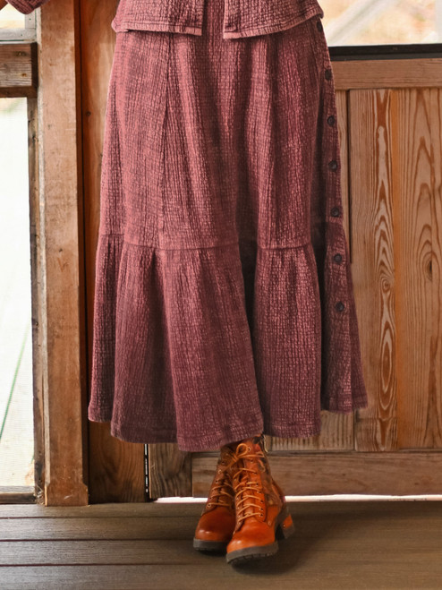Redwoods Skirt - Sunwashed Maroon