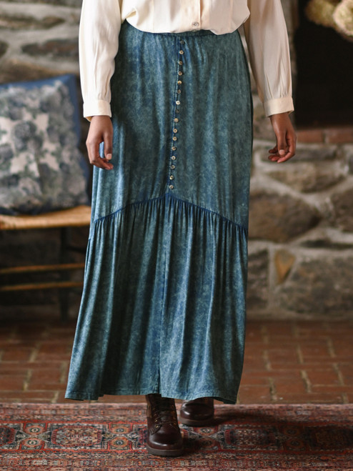 Symphony Satin Skirt - Teal | Shop Beautiful Designs by April Cornell