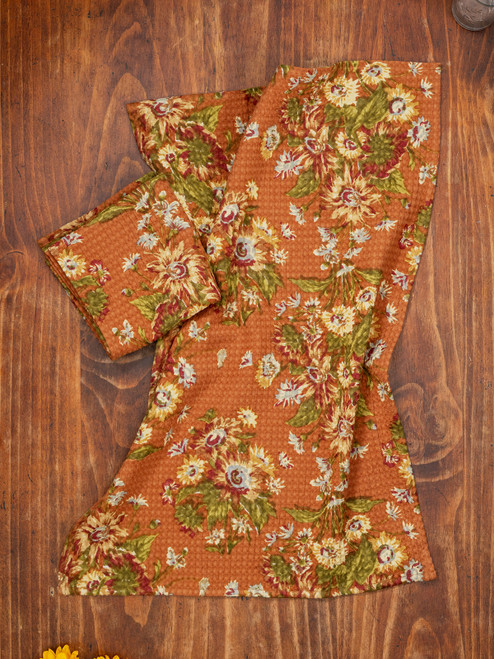 Marguerite Tea Towel Set of 2 - Rust