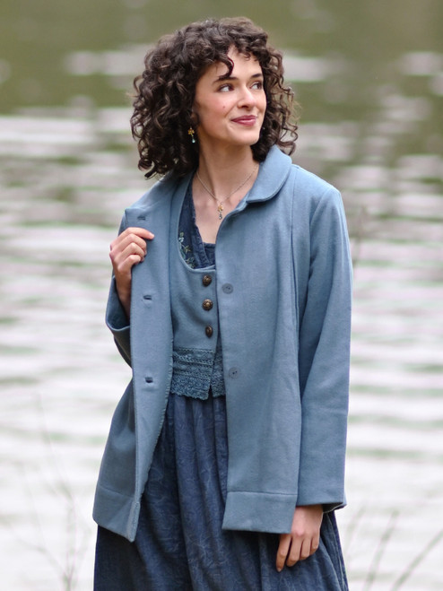 Audrey Wool Coat - Smoke Blue
