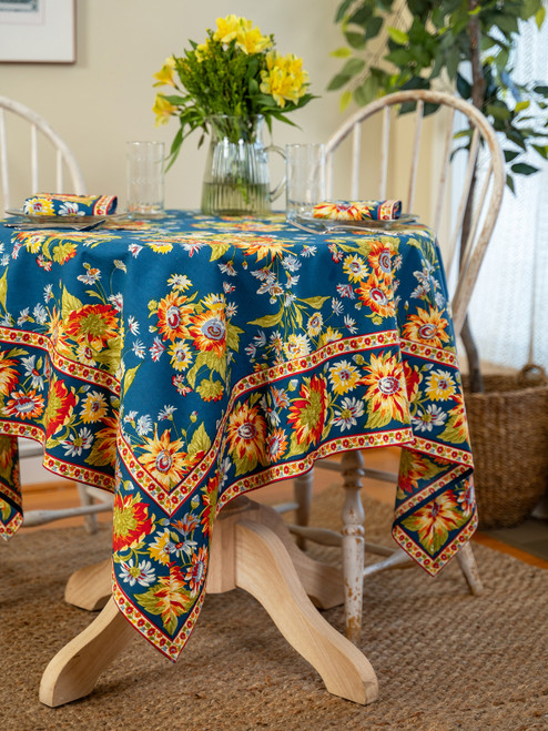 Marguerite Tablecloth - Teal