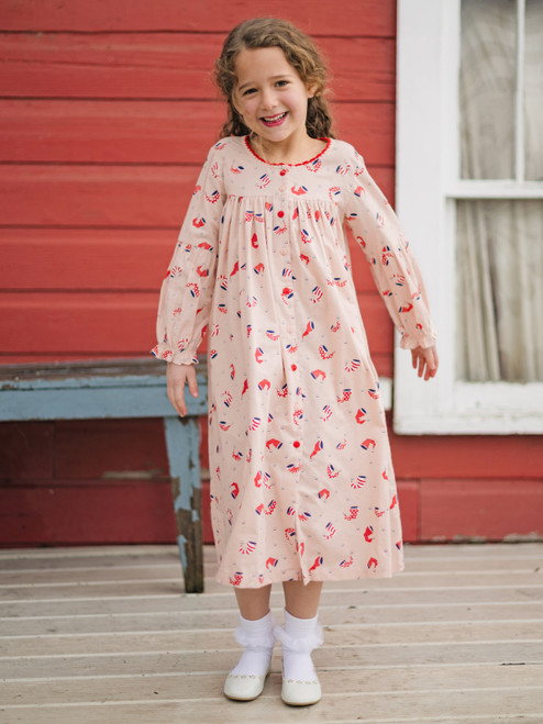 Jolly Nightcap Kids Dress - Ecru