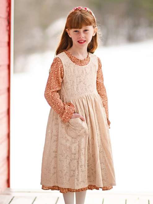 Cottage Kids Apron - Ecru