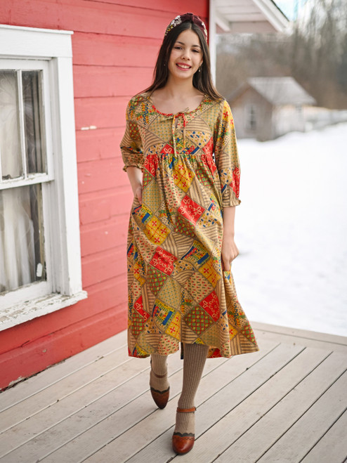Maddie's Medley Young Adult Dress - Gold