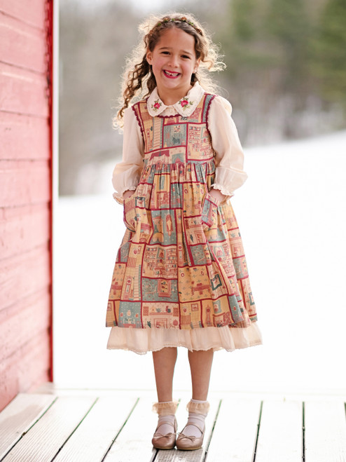 Parlour Kids Dress - Gold