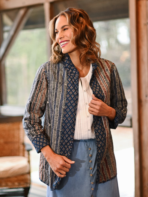 Indigo Caverns Tunic - Dark Indigo | Shop Beautiful Designs by