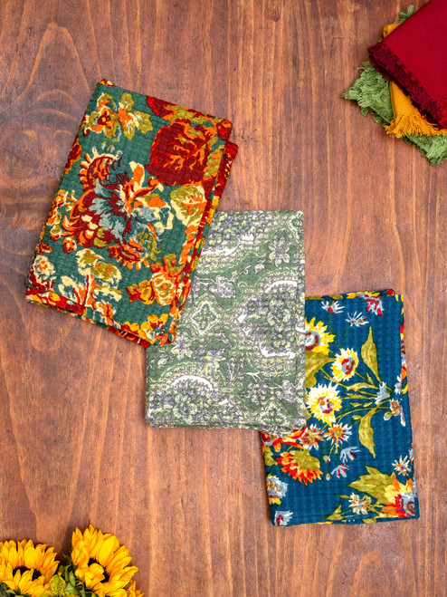 Happy Harvest Patchwork Tea Towel Bundle - Multi