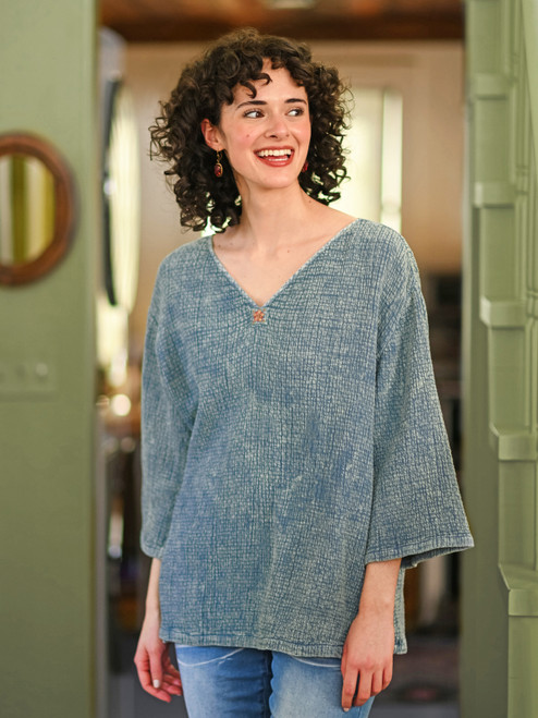 Namaste Blouse - Sunwashed Blue