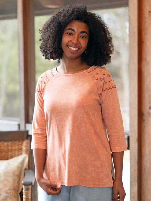 Tapestry Sunwashed T-Shirt - Soft Terracotta