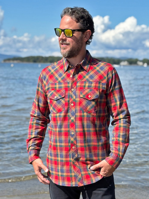 Autumn Flannel Shirt  - Red Multi