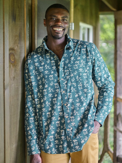 Magical Mushroom Shirt - Dark Teal