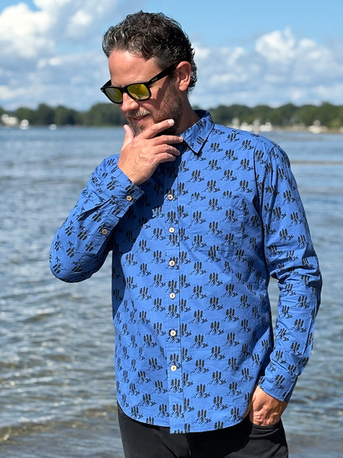 Wandering Skier Shirt - Blue
