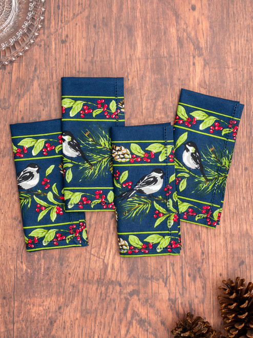 Chickadee Luncheon Napkin Set of 4