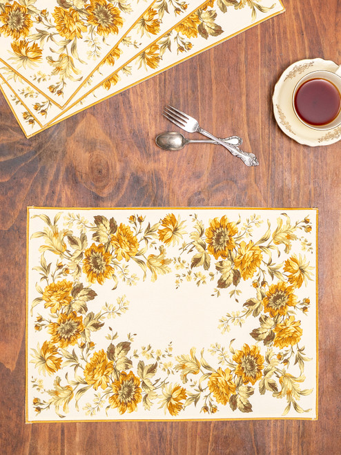 Music Placemat Set of 4 - Dark Ecru