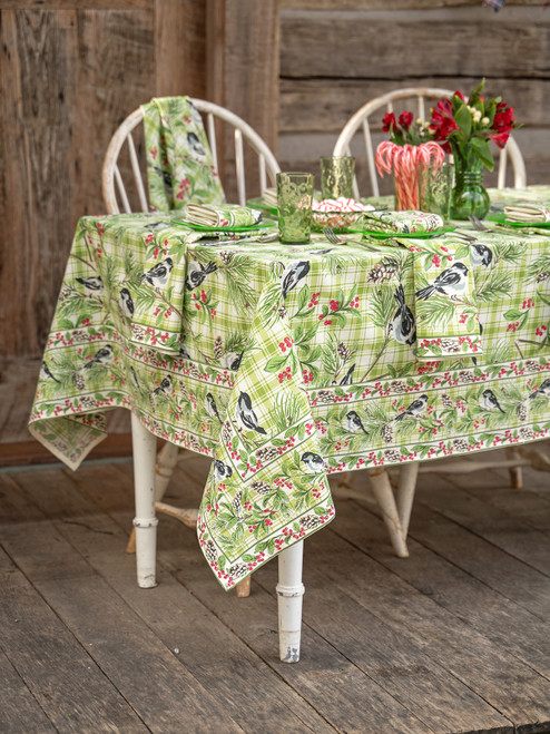 Chickadee Check Tablecloth