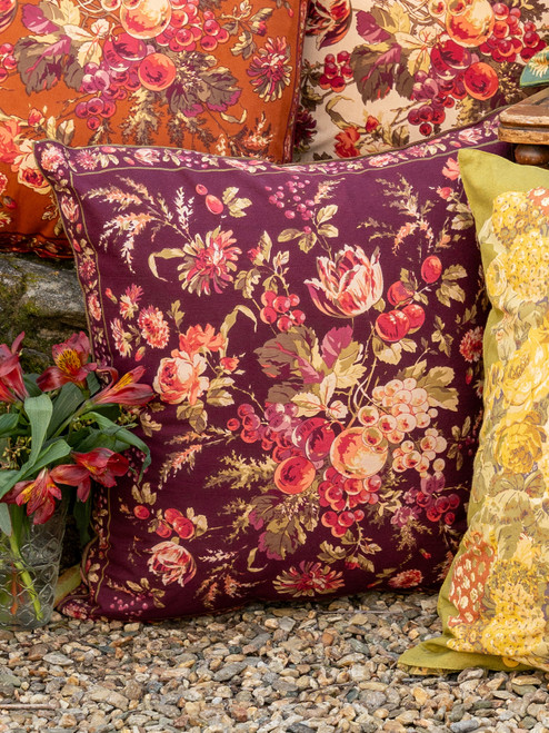 Bountiful Harvest Cushion Cover - Wine