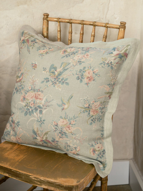 Vienna Linen Cushion Cover - Dusty Blue
