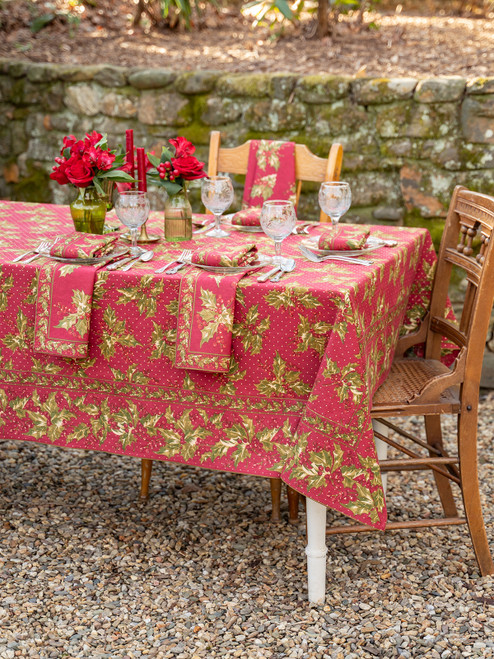Winterberry Dot Tablecloth