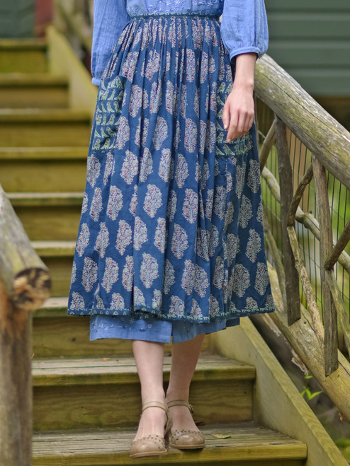 Indigo Parakeet Half Pinny
