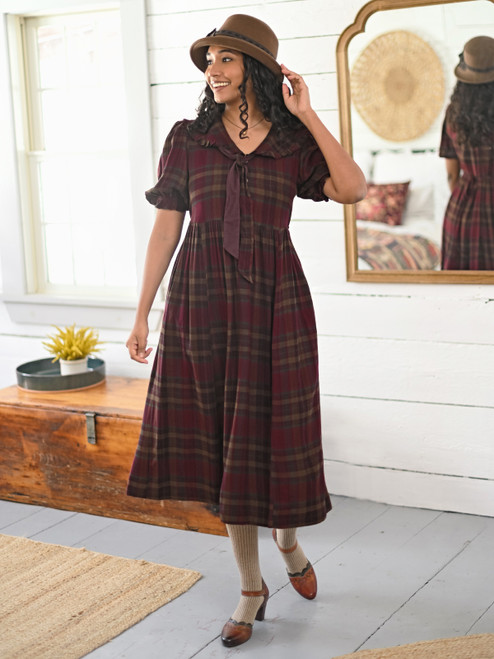 Dickens Plaid Cottage Dress