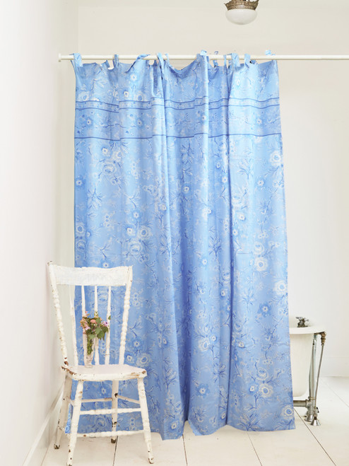 Augustine Curtain - Washed Blue