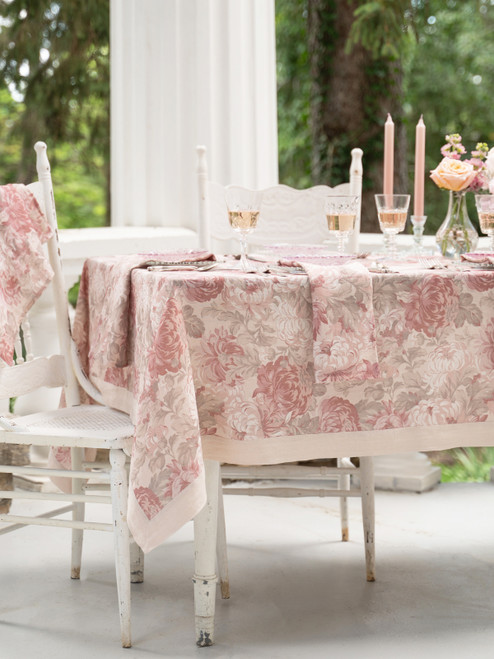Ava Linen Tablecloth - Blush