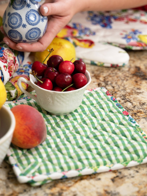 Fruit Basket Patchwork Potholder Set of 2 - Multi