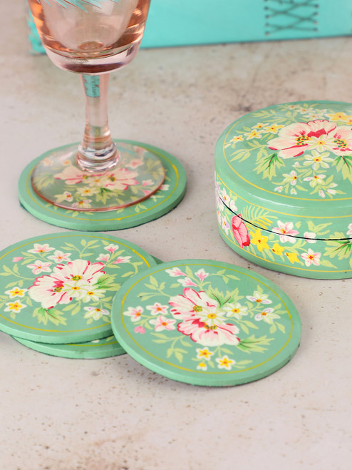 Charming Coaster Set of 4 - Jade
