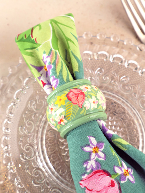 Charming Napkin Ring Set of 4 - Jade