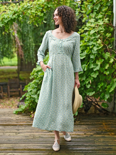 Daphne Tea Dress - Powder Blue