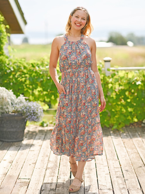 Carolina Halter Dress - Slate