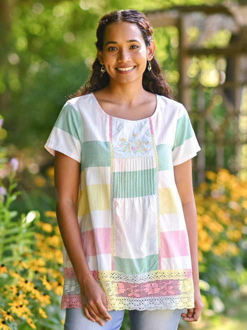 Spring Check Tunic - Multi