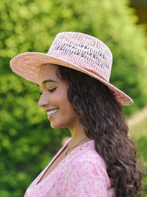 Crochet Fedora - Pink