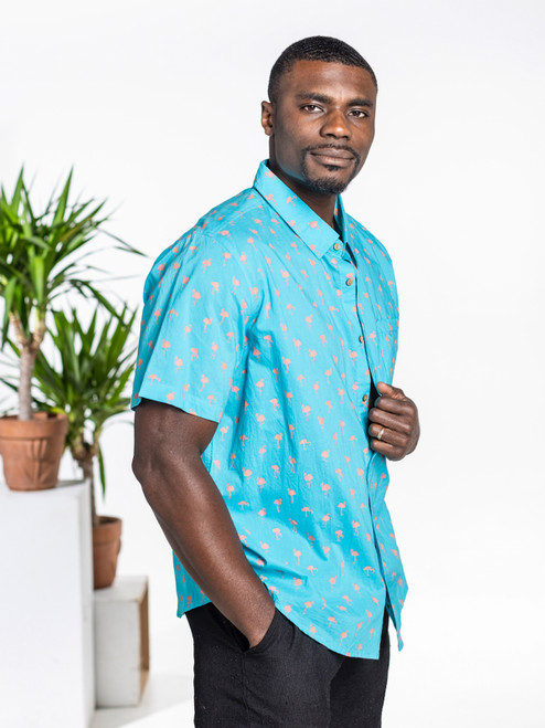 Flamingo Shirt - Turquoise