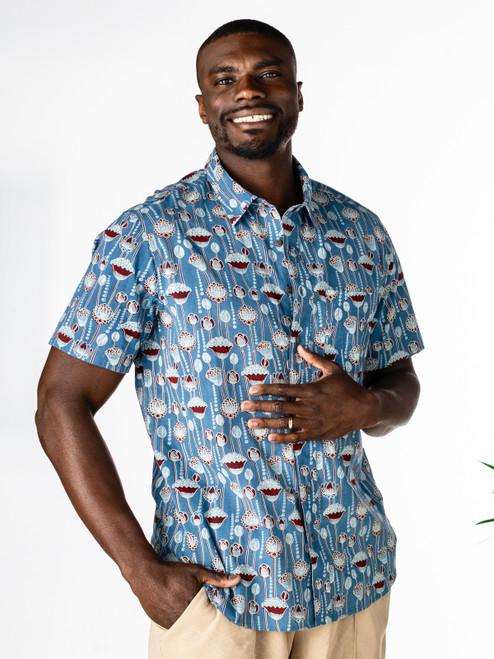 トップス BLUE MOON Blue Moon Shirt - Indigo | Shop Beautiful Designs by April Cornell