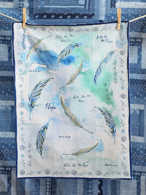 Hope Watercolor Tea Towel - Multi