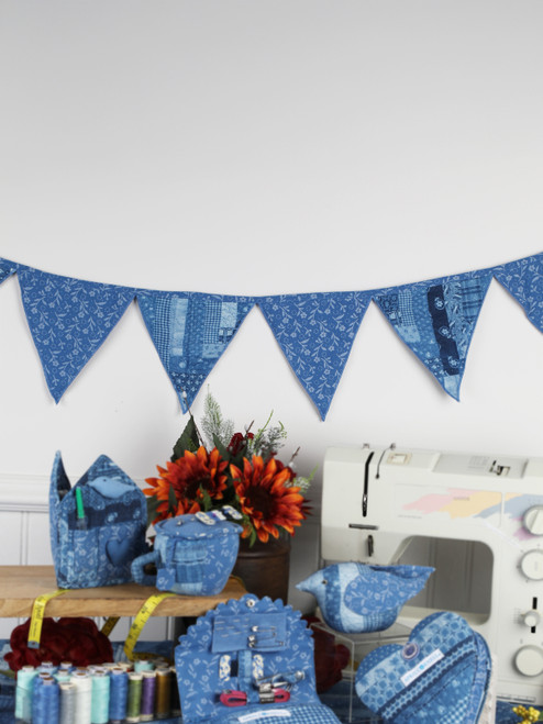 Harmony Patchwork Pennant - Blue