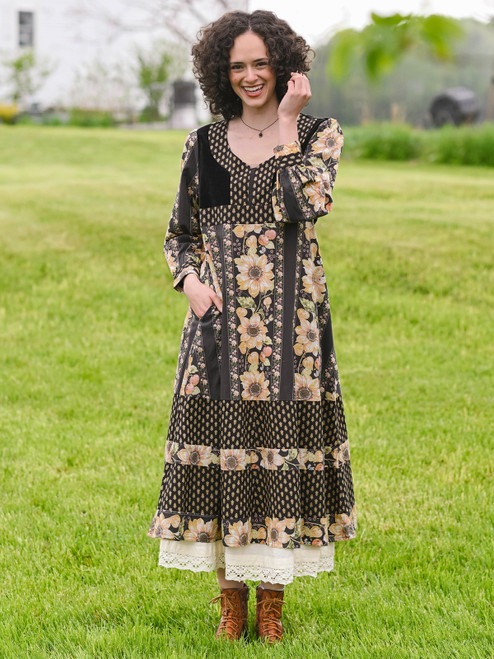 Boheme Romance Dress - Espresso Multi