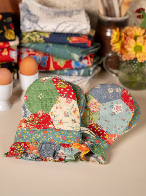 County Fair Patchwork Mini Mitt Set of 2 - Multi