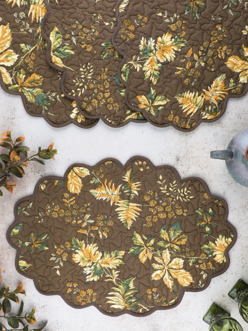 Adirondack Quilted Placemat Set of 4 - Chocolate